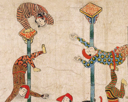 Acrobats on Hand Scroll | 19th Century