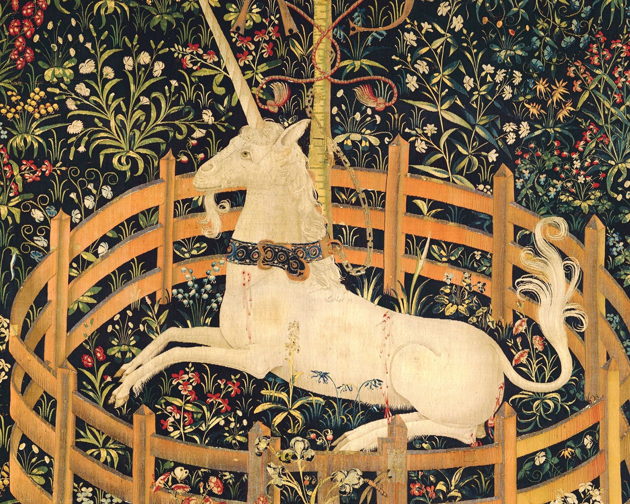 Unicorn Tapestries Unicorn in Captivity 15th Century Prints