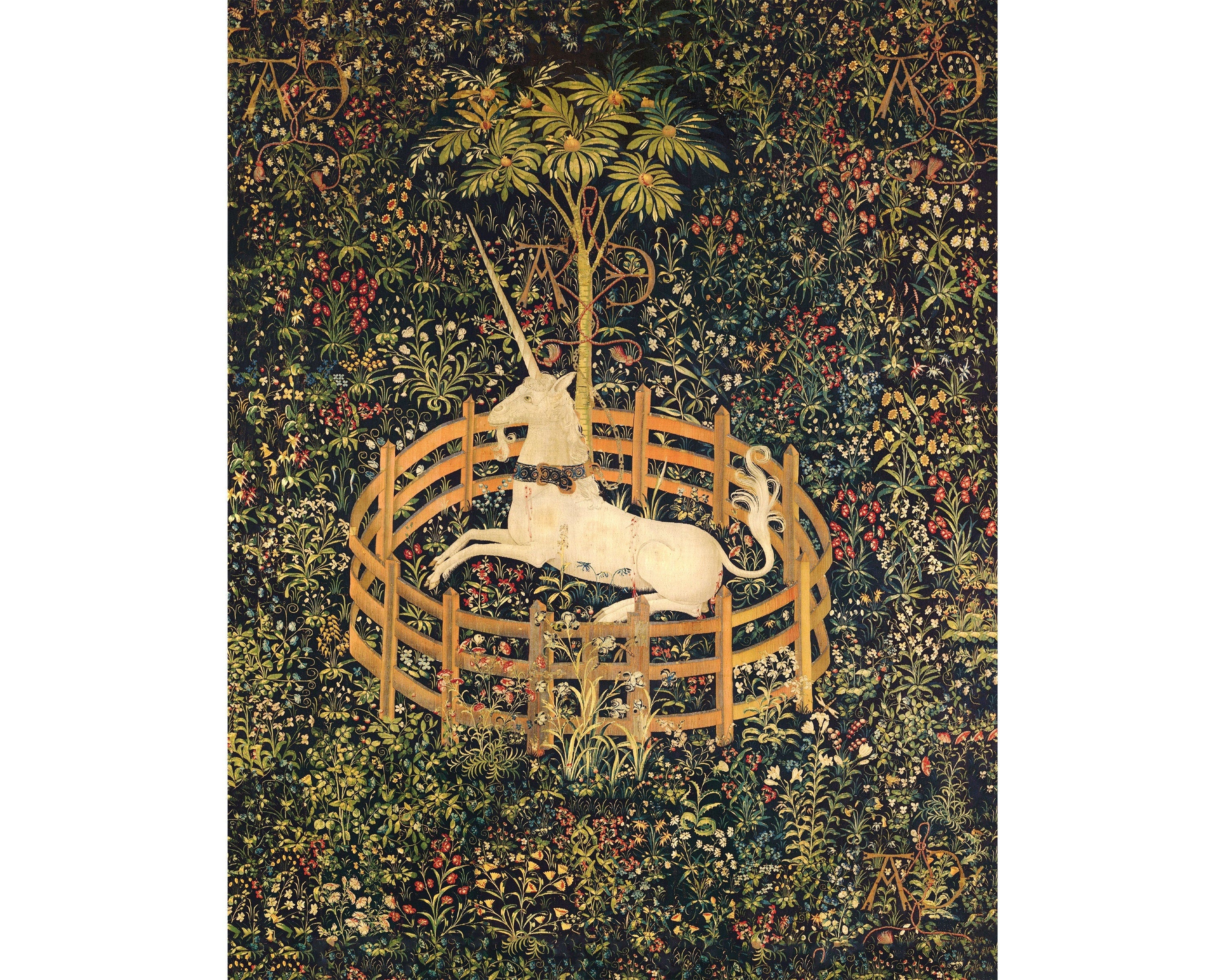 Unicorn Tapestries Unicorn in Captivity 15th Century Prints