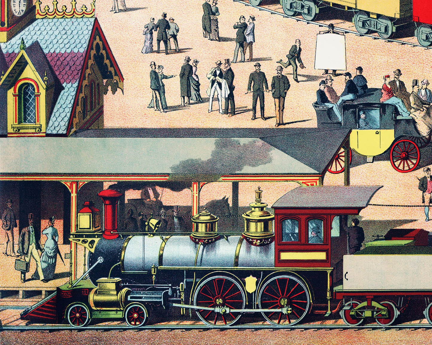 Zig Zag Passenger and Freight Train | 1885