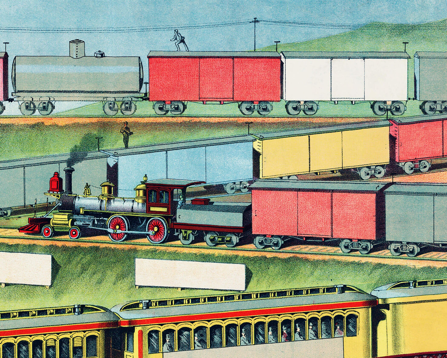 Zig Zag Passenger and Freight Train | 1885