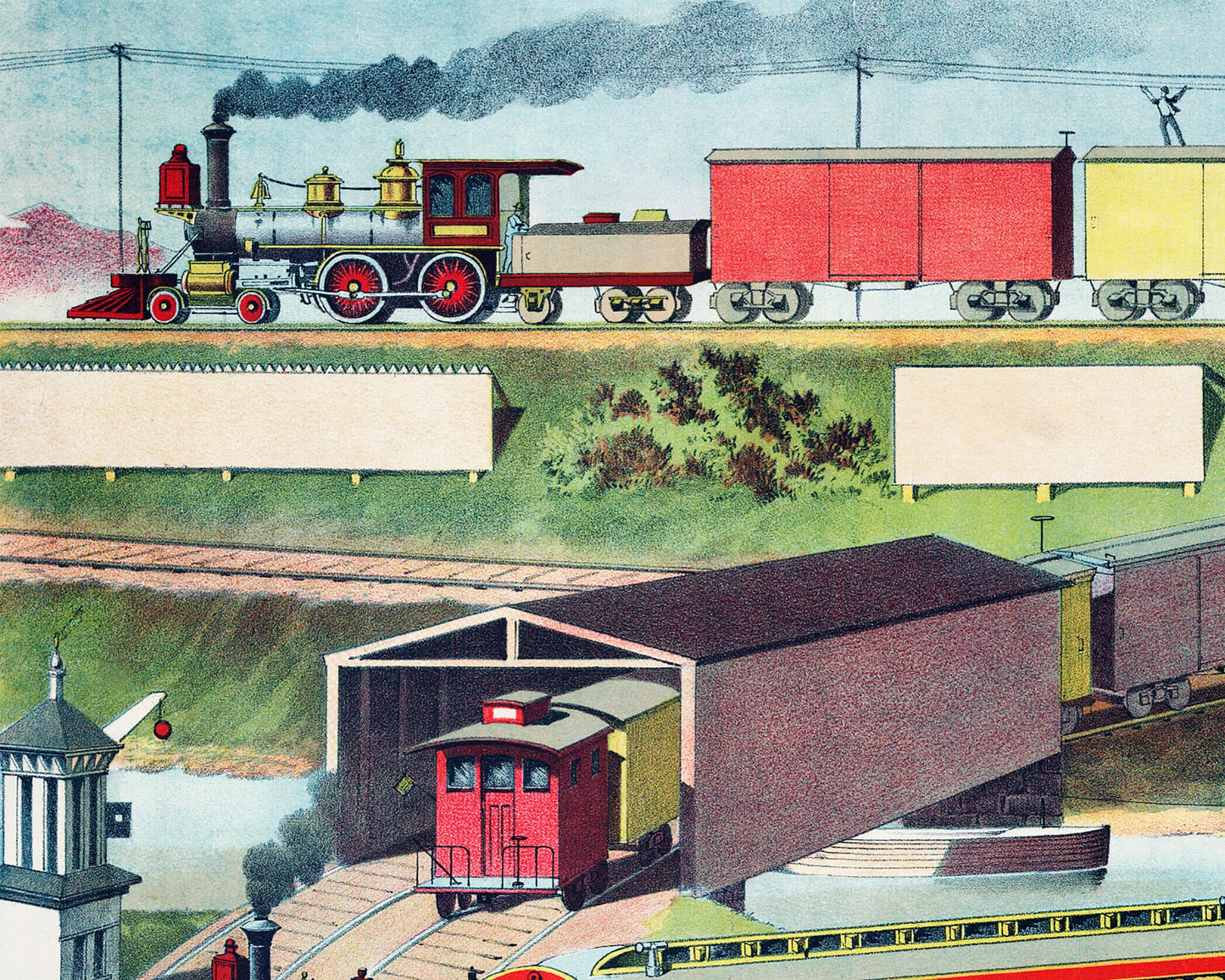 Zig Zag Passenger and Freight Train | 1885